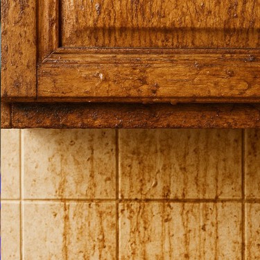 Cómo limpiar la grasa pegada de los muebles de madera de la cocina con una mezcla que es una maravilla