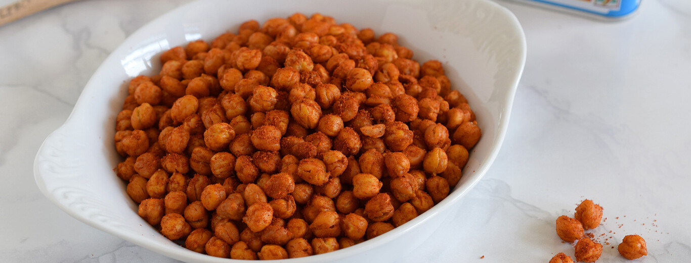 Chips de garbanzo especiados al horno