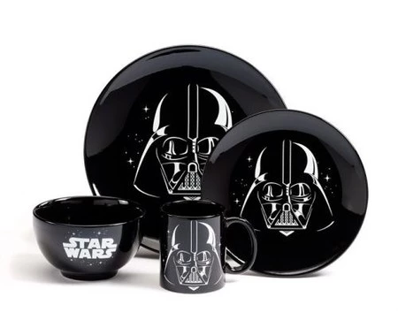 Set Ceramica 4 Piezas Star Wars Bol Taza Y Dos Platos Vajilla