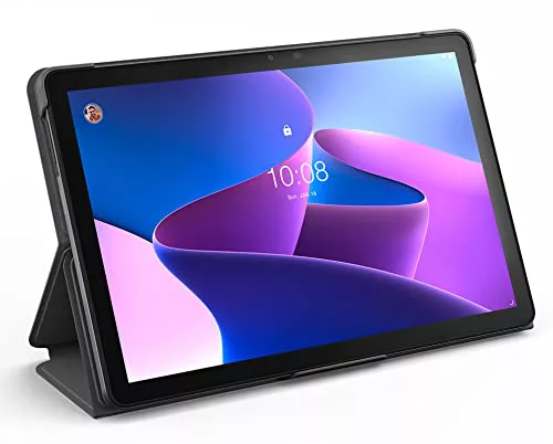 Lenovo Tab M10 (第 3 世代) - 10.1 インチ WUXGA タブレット (Unisoc T610、3 GB RAM、32 GB 最大 2 TB まで拡張可能、2 スピーカー、WiFi + Bluetooth 5.0、Android 11) ケースとフィルム - ダークグレー