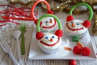 Receta de cupcakes "Muñecos de nieve"