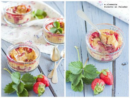 Pastel de fresas en vasito. Receta