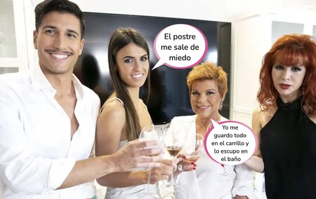 Una tarta con pelos de gato, las lágrimas de Gianmarco y el apetito insaciable de Terelu: este ha sido el circo de 'Ven a Cenar Conmigo: Gourmet Edition'