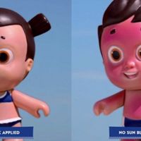 Una muñeca enseña a los niños a que deben usar protector solar