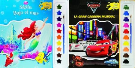 Pinta pósters con acuarelas: Cars 2 y La Sirenita