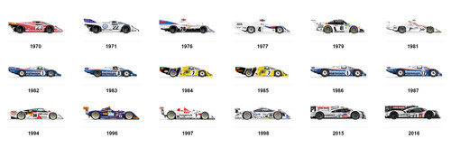 Los 18 Porsche ganadores de las 24 Horas de Le Mans, de un vistazo
