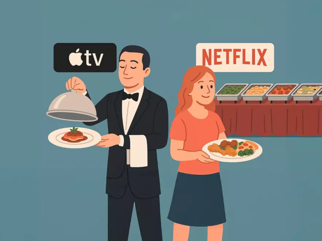 En minuto y medio, Apple TV deja claro por qué es la mejor plataforma. Mientras Netflix sirve buffet, Apple prefiere platos con estrella Michelin 