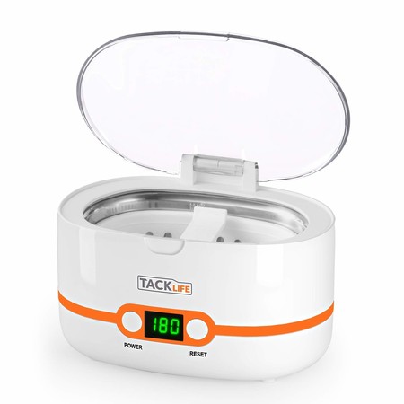 Cupón de descuento de 10 euros en el limpiador por ultrasonidos Tacklife-MUC02: aplicándolo cuesta 27,99 euros en Amazon