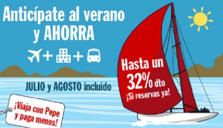32% de descuento en nuestro paquete vacacional este verano con Pepetravel