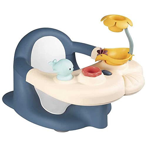 Smoby- Little Smoby Sillita de Baño para Bebé, Con Mesa de Actividades, Incluye Ventosas para Sujeción, Apto a Partir de 6 Meses (7600140404)