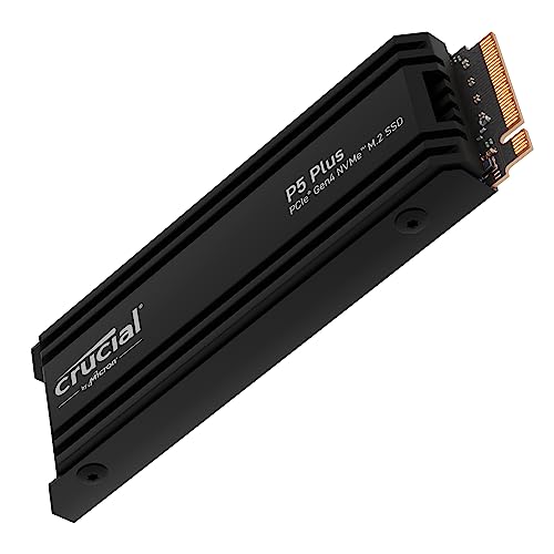 Crucial P5 Plus 1TB Gen4 NVMe M.2 SSD Interna para Juegos con disipador térmico, Compatible con Playstation 5 (PS5) - hasta 6600MB/s - CT1000P5PSSD5