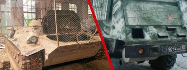 Drones baratos armados con explosivos están reventando carísimos tanques en Ucrania. Su solución ha sido blindarlos a lo Mad Max