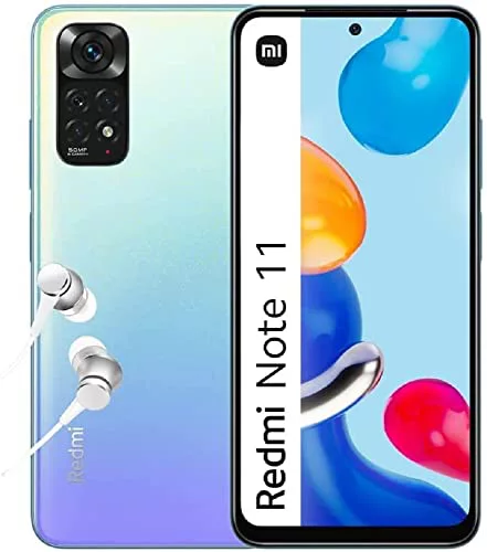 Xiaomi Redmi Note 11 スマートフォン 4+64GB、6.43 インチ 90Hz FHD+ Amoled Dotdisplay、Snapdragon 680、50MP AI クアッドカメラ、5000 mAh、スター ブルー、ハンズフリー Alexa 付き ES バージョン