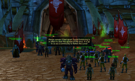 Un servidor privado de World of Warcraft ha incorporado su propia plaga del coronavirus para educar sobre cómo evitarlo