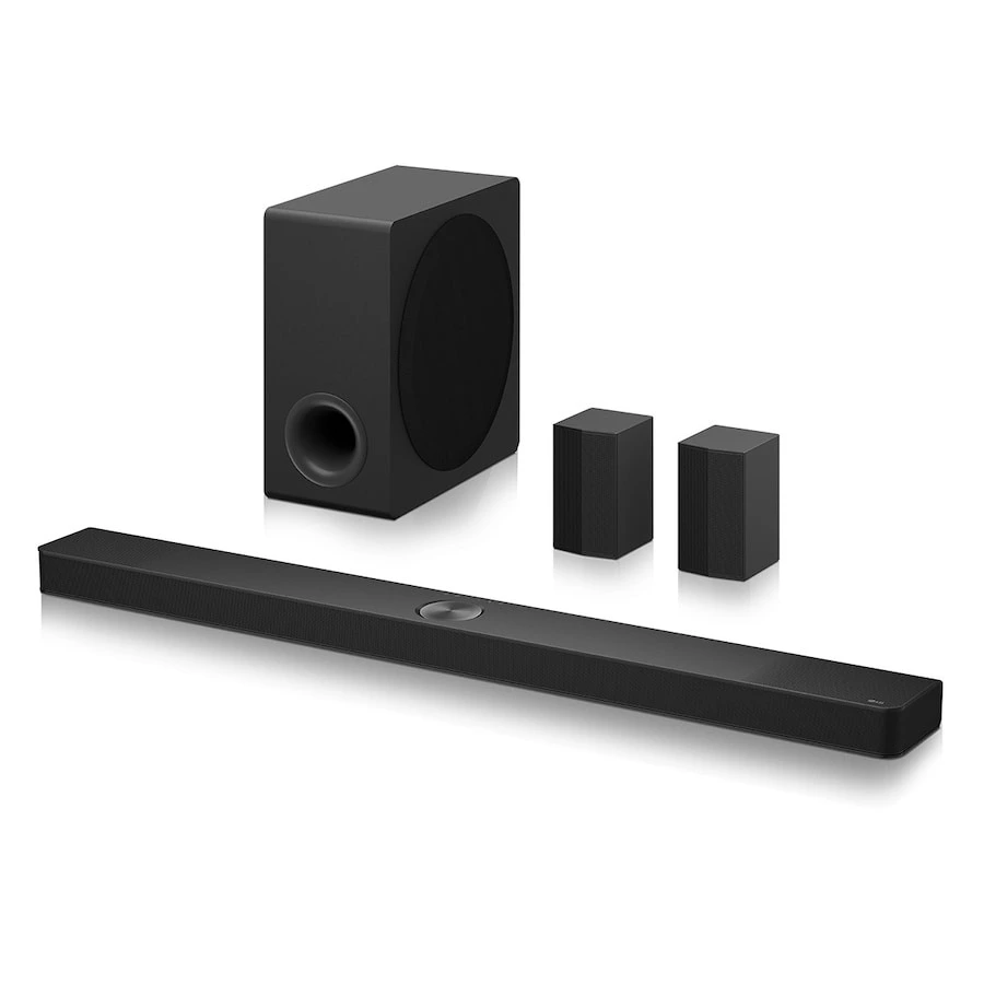 LG - Barra de sonido LG S90TR AI Sound Pro 4K, 7.1.3, 670W, HDR10, Dolby Vision, Dolby Atmos y DTS:X, Wi-Fi, Subwoofer inalámbrico.