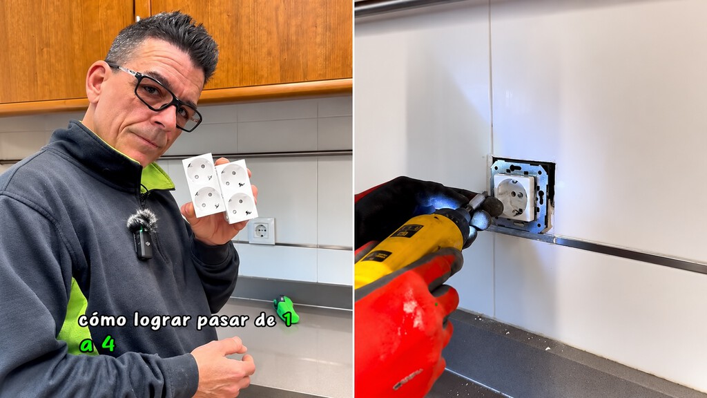 Un electricista explica cómo poner en la cocina más enchufes sin agujeros ni cables: “Es ideal para que te devuelvan la fianza”