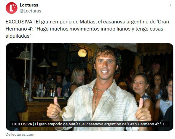 Qué fue de Matías, el conquistador argentino de 'Gran Hermano' y ...