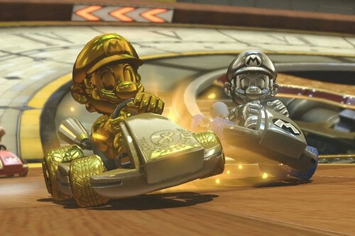 Coche Dorado Mario Kart 8 Deluxe