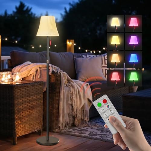 Mojimdo Lámpara Solar de Pie con Mando a Distancia