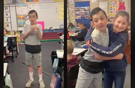 Un niño explica a sus compañeros de clase que tiene autismo, y su reacción emociona a todos