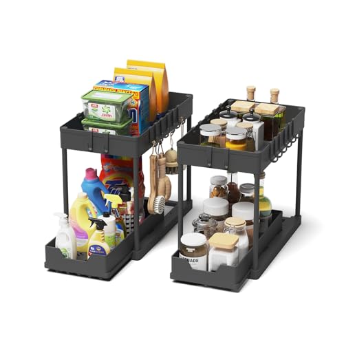 Meltrck 2 Paquete Organizador Cocina 2 Niveles para Debajo del Fregadero