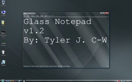 Glass Notepad, un Bloc de notas adecuado a Aero