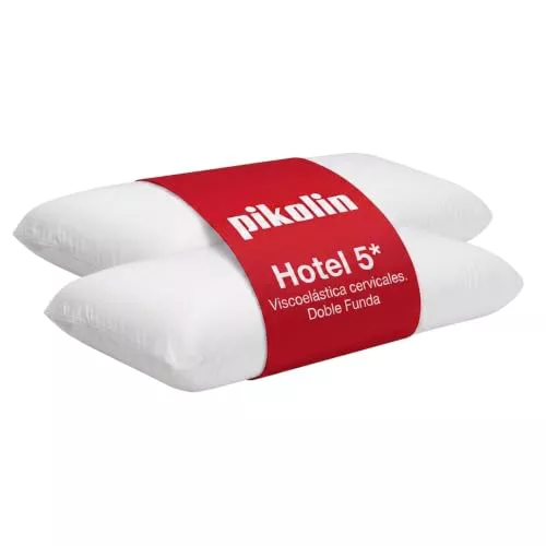 PIKOLIN Pack 2 Almohadas Hotel Viscoelásticas 70cm Doble Funda