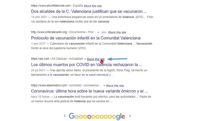Bloquear Sitio