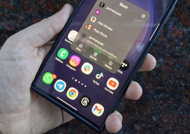 Notificacion Samsung Galaxy Android 14
