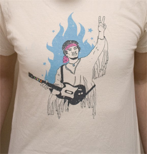Camiseta: Guitar Hero y Hendrix