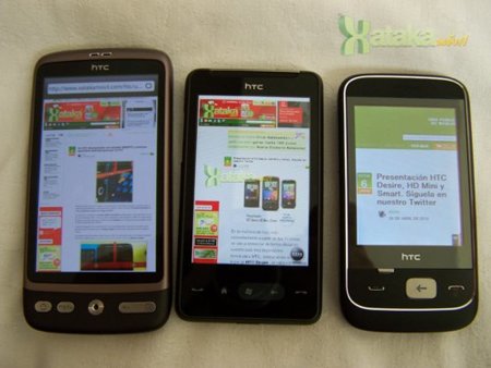 HTC Iberia nos enseña su evolución y presenta Desire, HD Mini y Smart