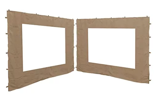 QUICK STAR 2 Laterales para cenador Antiguo Gazebo 3 x 3 m Pared Arena Beige
