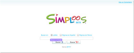 Simploos, buscador con resultados visuales