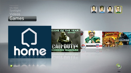 Primeras imágenes del Home de Xbox 360