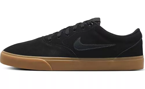 NIKE Charge Suede, Sneaker Hombre, Black Anthracite Black Gum Light Brown, 42.5 EU