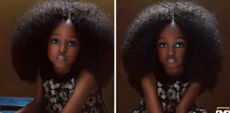 Es nigeriana, tiene cinco años y los internautas la han catalogado como "la niña más guapa del mundo"