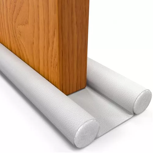 Burlete Puerta Entrada y Bajo Puerta Aislante HOGARLAX, hasta 93cm (Blanco)