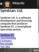 Wikipedia en Symbian S60