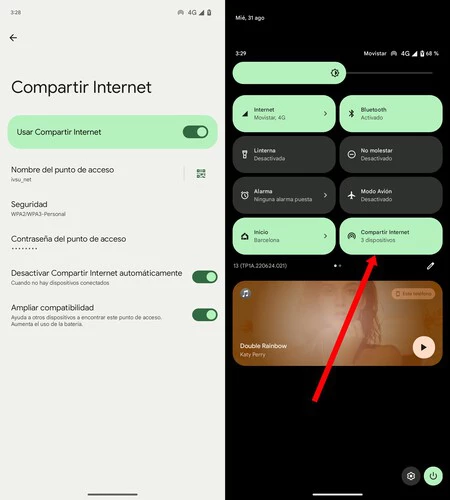 Compartir Internet desde Android