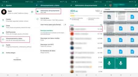 Cómo eliminar archivos antiguos y pesados de WhatsApp