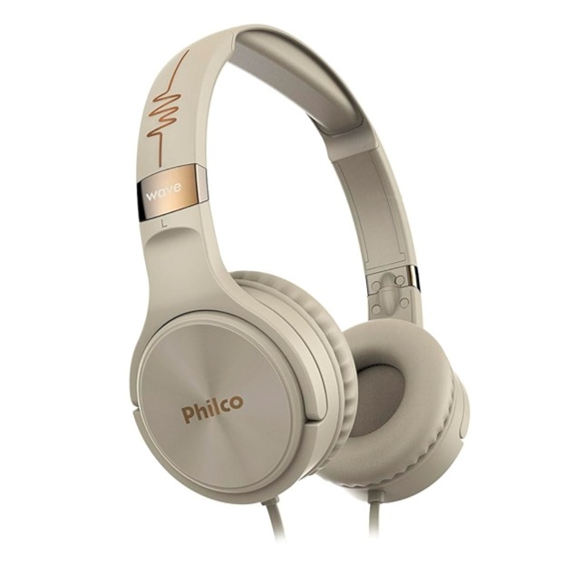 Fone de ouvido over-ear Philco Wave PFO02 bege
