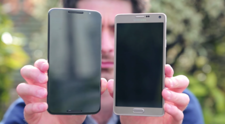 Nexus 6 posa para la cámara junto al Galaxy Note 4