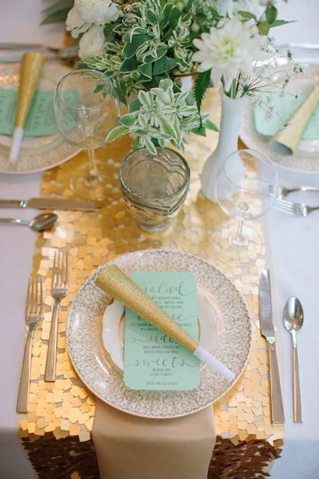 15 detalles decorativos en dorado para la noche de fin de año