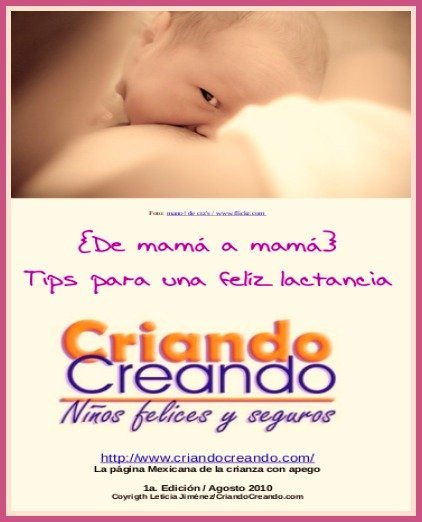 "De mamá a mamá", e-book gratuito sobre lactancia