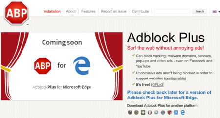Adblock Plus pronto estará disponible también para Microsoft Edge