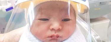 Así son las minipantallas faciales para proteger a los bebés del coronavirus en Tailandia
