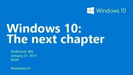 Microsoft confirma el evento sobre Windows 10 del 21 de enero