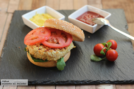 Hamburguesas caseras de pollo al curry. Receta