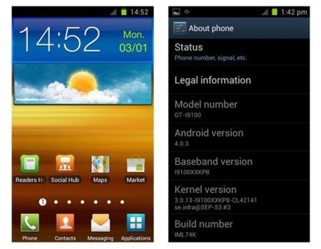 Ice Cream Sandwich llegará al Galaxy SII el 15 de Marzo, según Samsung Israel