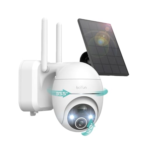 BOIFUN 2K Camara Vigilancia WiFi Exterior Solar, 360° 